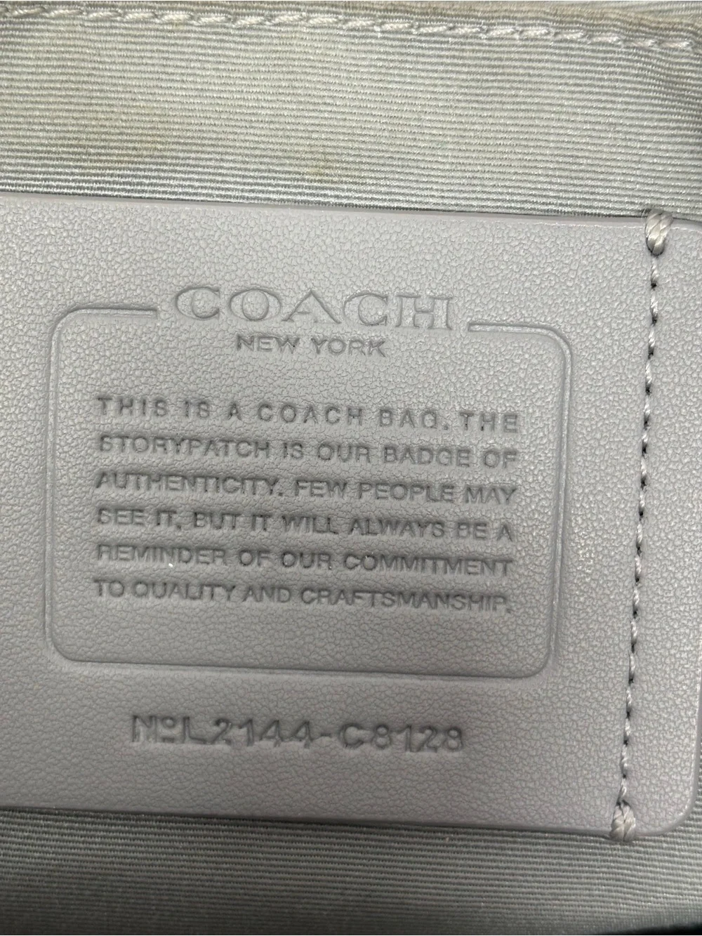 Coach Signature Messenger Crossbody Bag White Gray Orange C8728